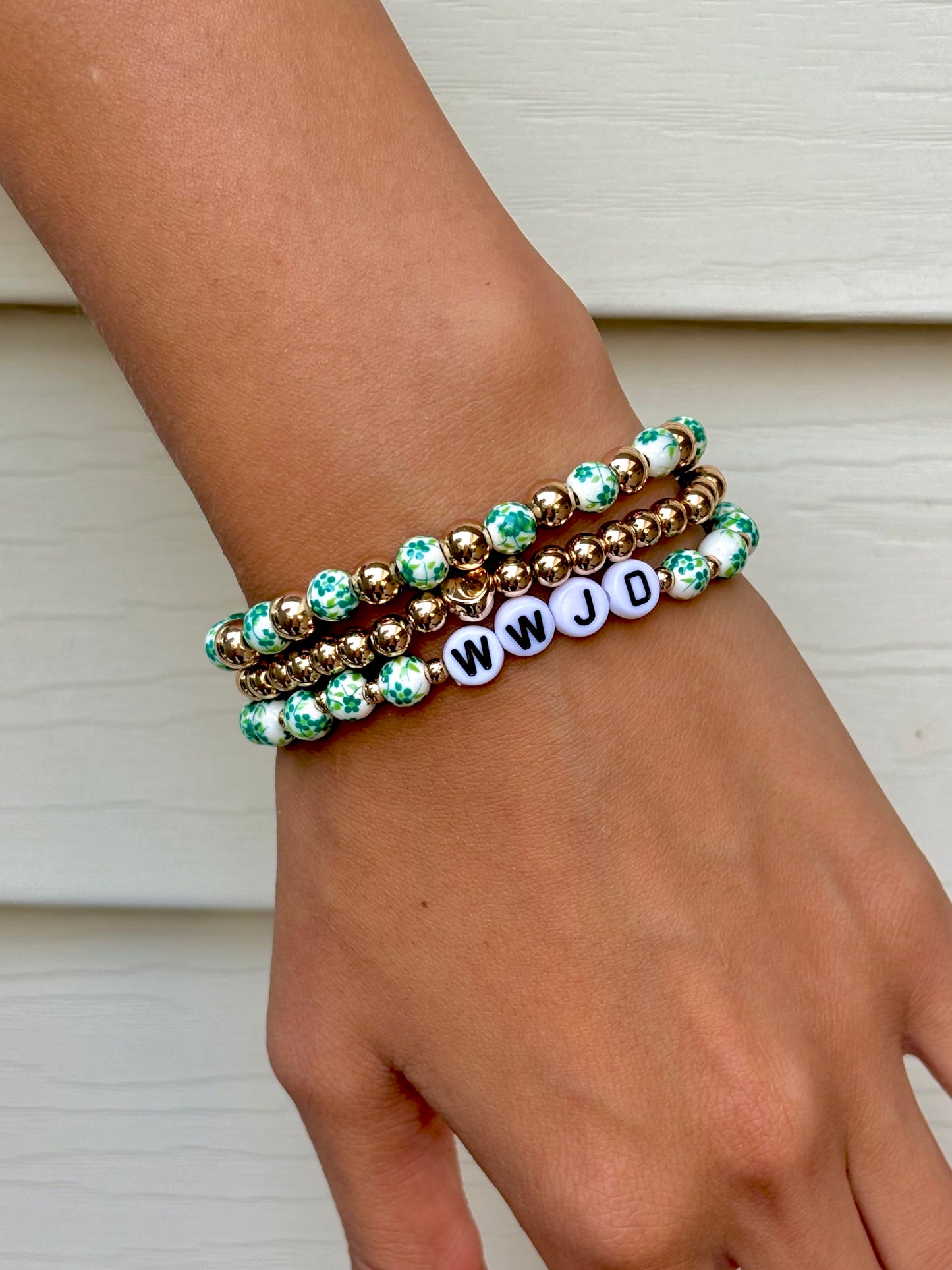 WWJD Stacked Bracelet
