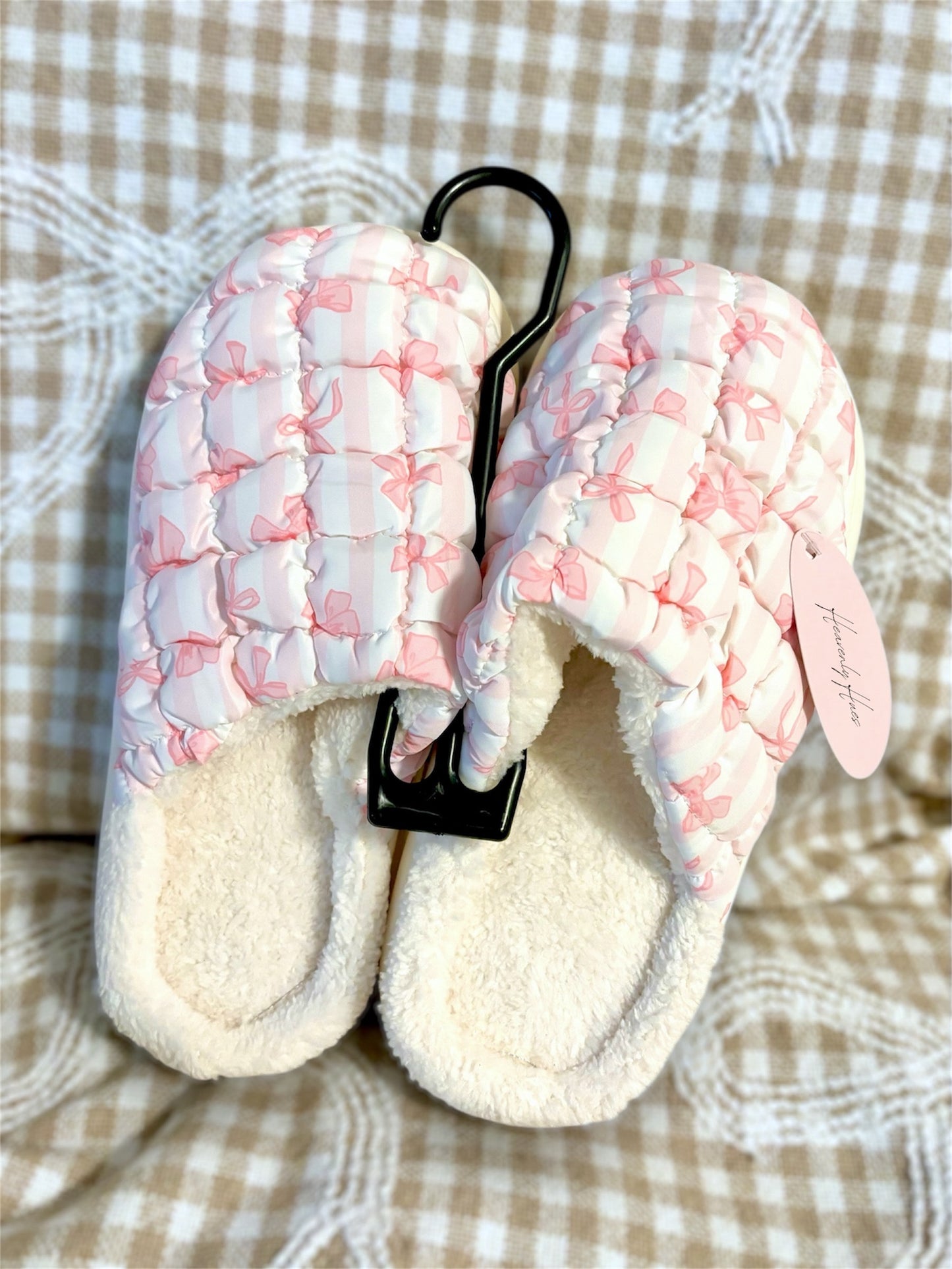 Pink Bow Slippers