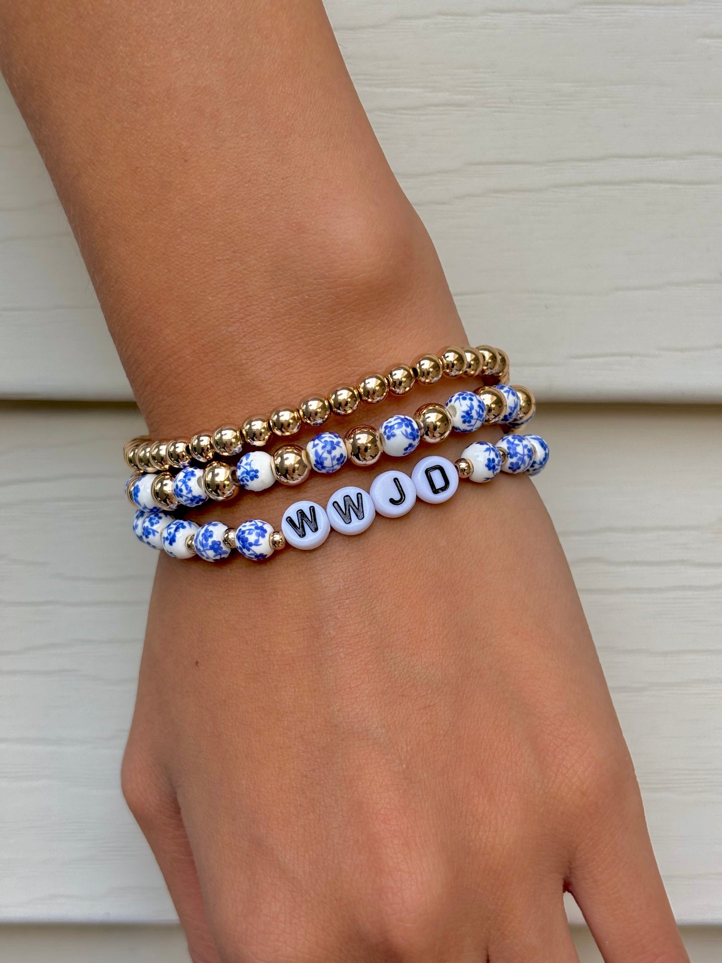 WWJD Stacked Bracelet