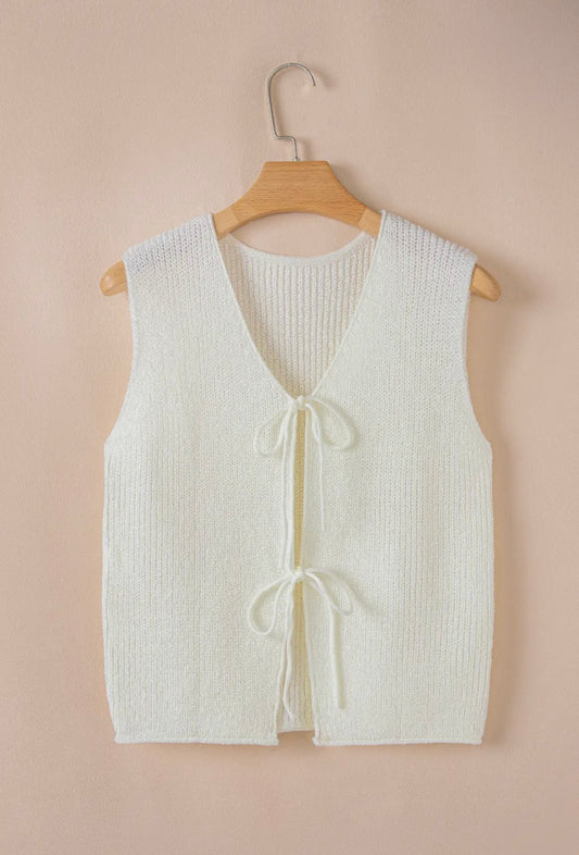 Grace Knit Lace V-Neck Vest